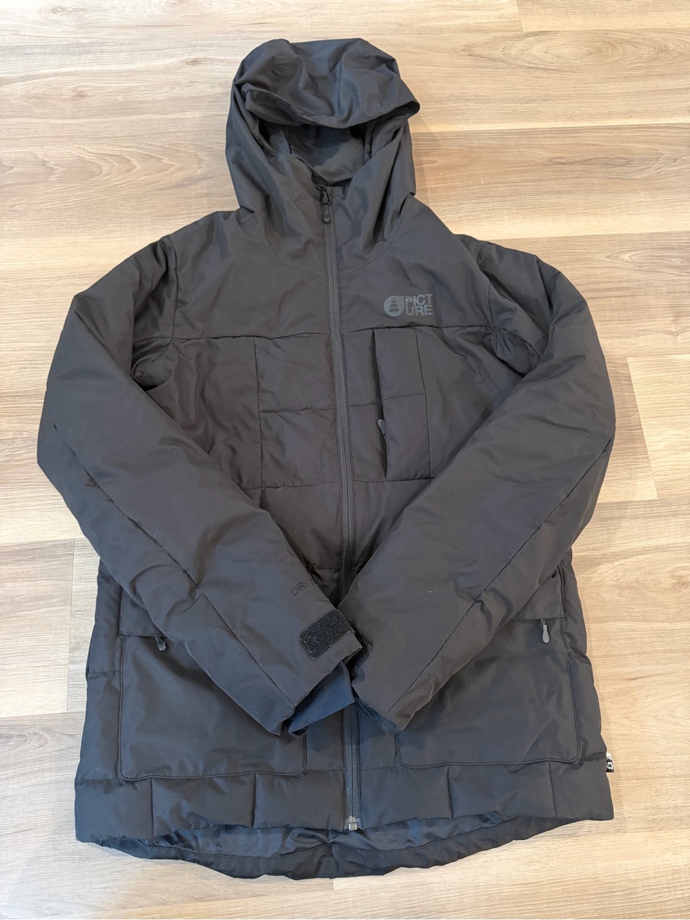 Picture Organic Black Insulated Ski Jacket with Hood